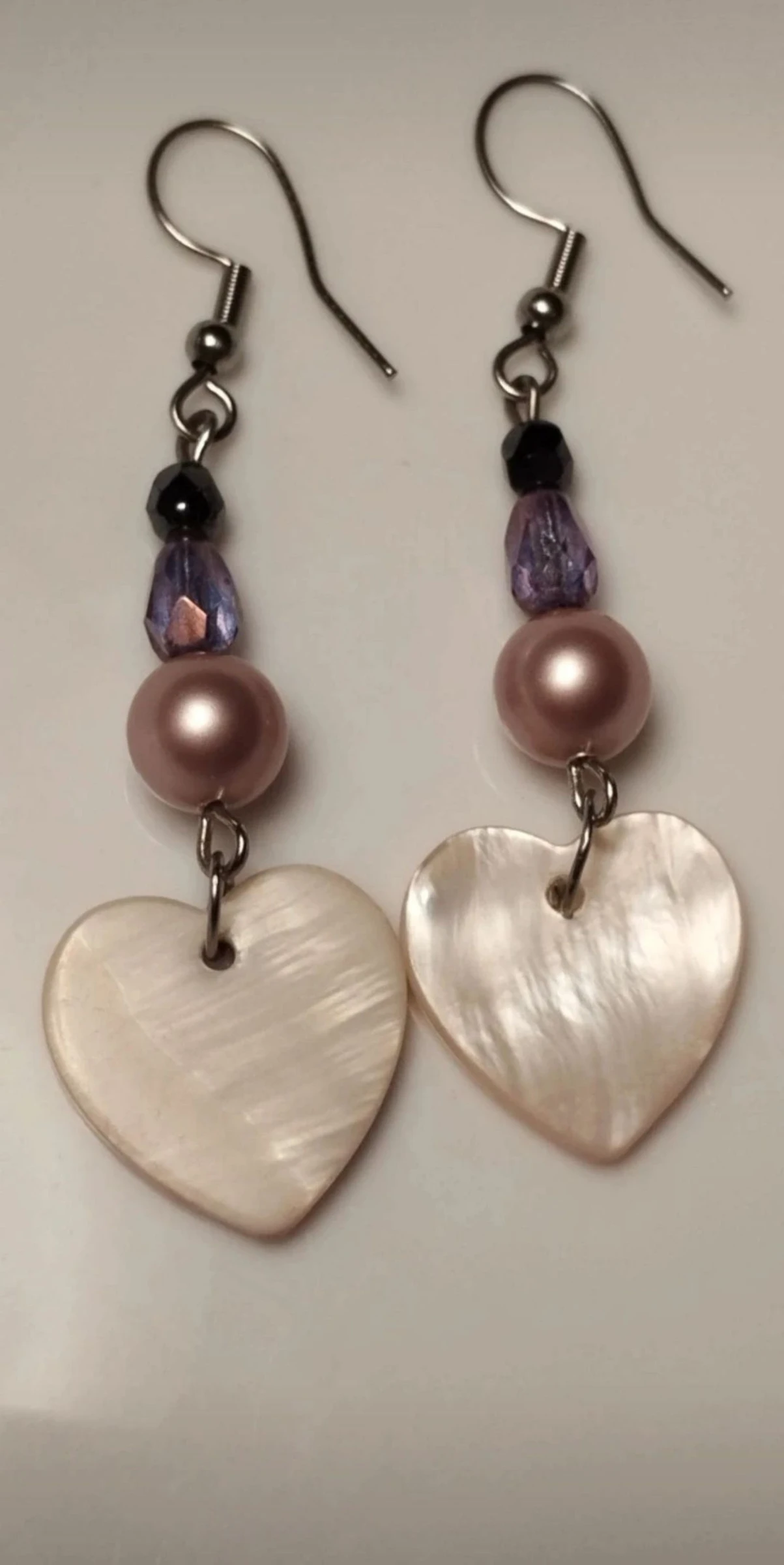 🩷💖💓Preciosos y Elegantes Pendientes de Nácar, Perla de Río y Cristales Swarovski💓💖🩷